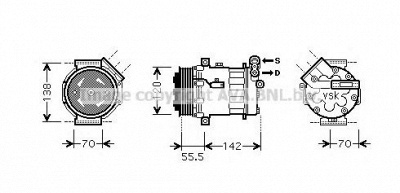 AVA QUALITY COOLING olk586 -  Компрессор, кондиционер